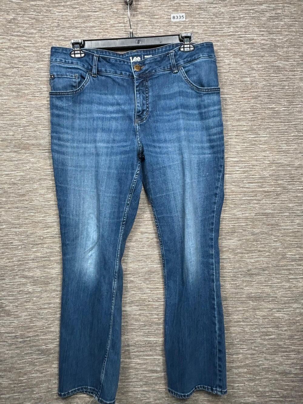 Lee Regular Fit Bootcut Jeans Women's 18WP Blue Mid-Rise Denim Stretch 1WMBEW7
